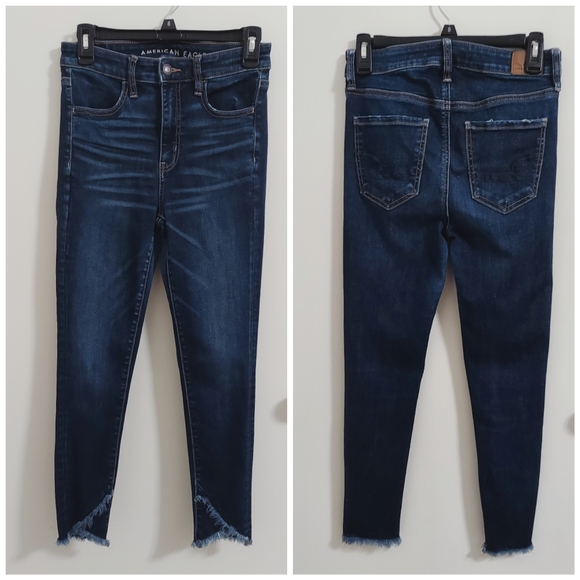 SOLD American Eagle Super High Waist Jegging Crop sz 4 - Picture 3 of 7